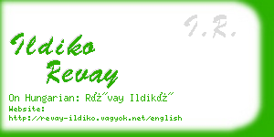 ildiko revay business card